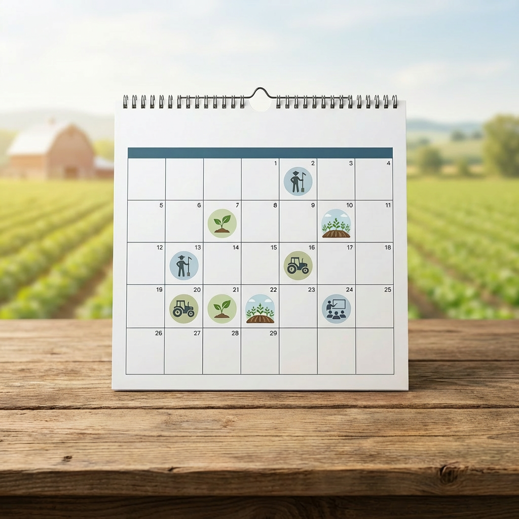 Calendário das capacitações do projeto